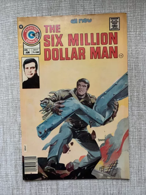 The Six Million Dollar Man #1 June 1976 1st Appearance VF Charlton Comics