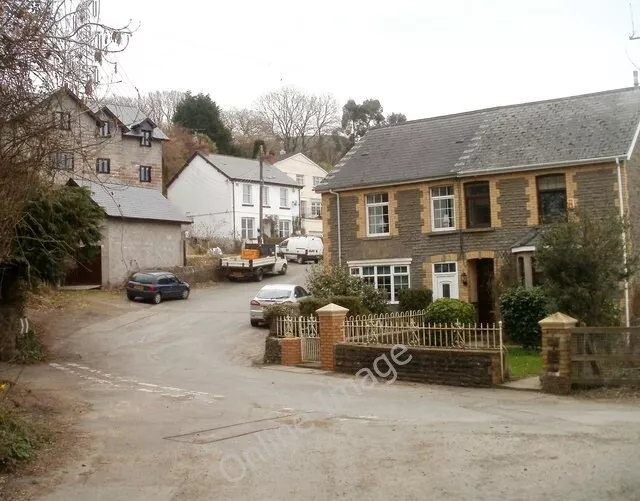 Photo 6x4 Colliery Road houses, Bedwas Viewed from near the Rectory Road  c2011