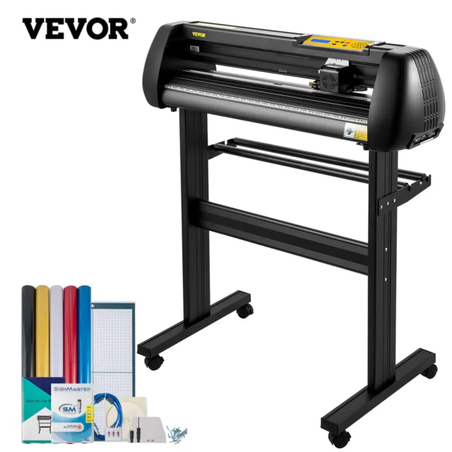 VEVOR 28" Vinyl Cutter Machine Cutting Plotter Bundle SignMaster Floor Stand