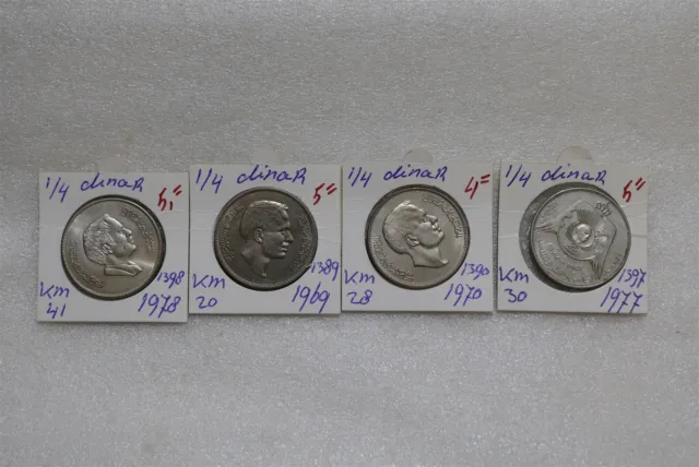 Jordan - 1/4 Dinar - 4 Coins Lot B49 #802
