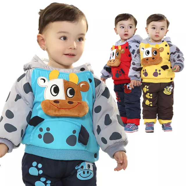 Kleinkind Junge Kuh Kostüme Pullover Outfit Set 2-teilig Hoodies und Hose Größe 1-3 Jahre.