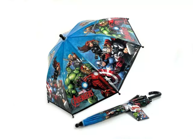 Marvel Avengers Umbrella Brolly Children's Travel School Outdoor Gift
