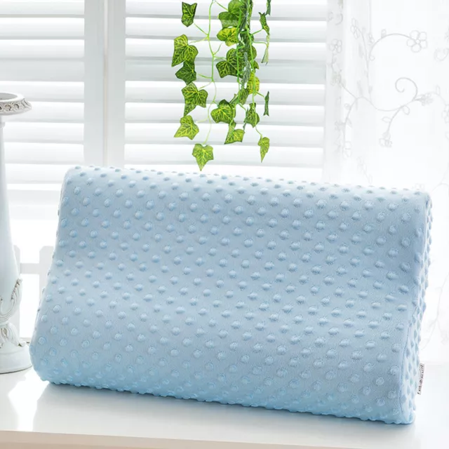 Memory Foam Pillow Cervical Contour Orthopedic Neck Support Pillows + Pillowcase