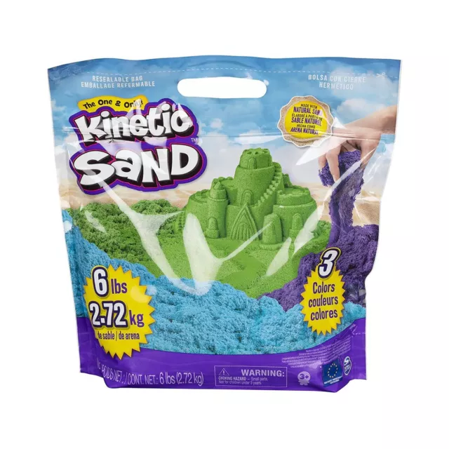 [8,45€/KG] Spin Master 6055453 - Kinetic Sand - 2,72 kg Beutel, 3er-Farbmix