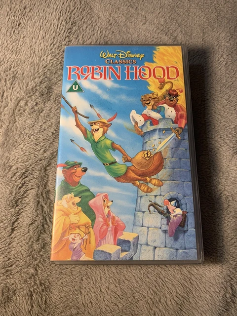 ROBIN HOOD WALT Disney Classics - VHS Tape - Rare Yellow Label - Not