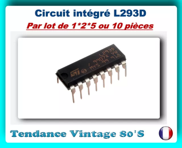 *** Lot De 1*2*5 Ou 10 Ci L293D - Controleur Et Pilote De Moteur St ***