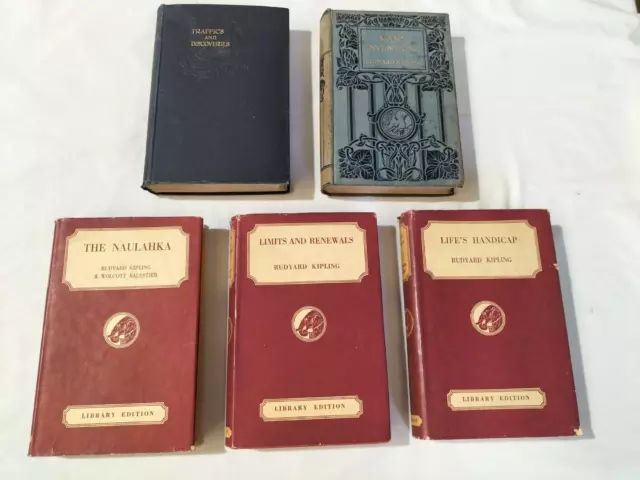 Rudyard Kipling Collection of Vintage Novels x 5 Scarce Rudyard Kipling Books x5