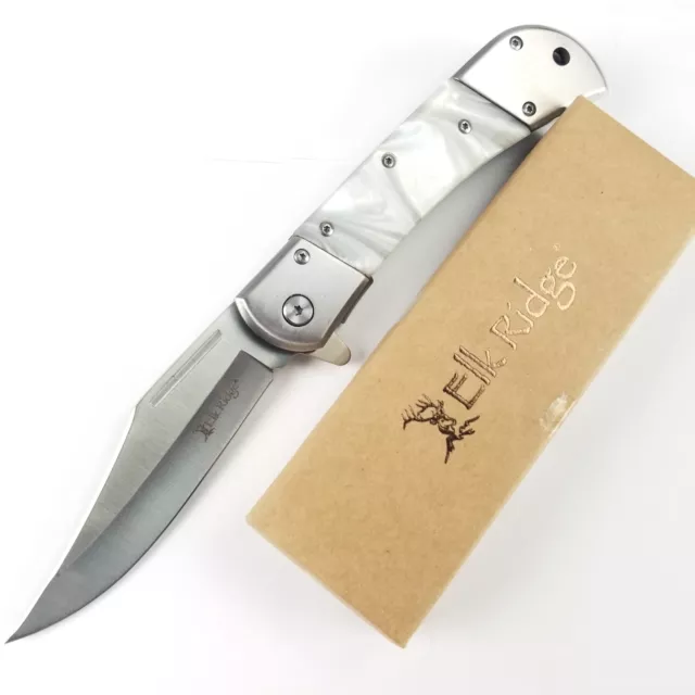 Elk Ridge Mother of Pearl Folding Pocket Knife MOP Assisted A/O Linerlock 2