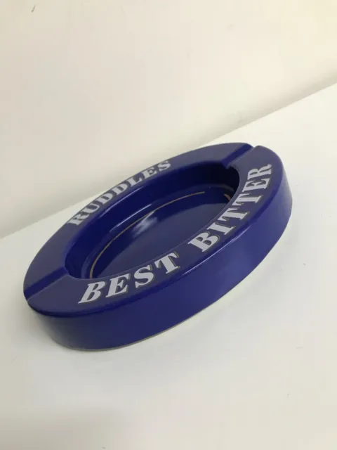 Retro Ruddles Best Bitter pub Ashtray - blue oval - T28 2