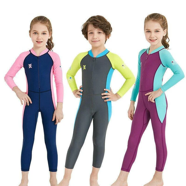 Costume Da Bagno Intero Tuta Intera Bambino Bambina Mare Piscina Spiaggia S-Xxl