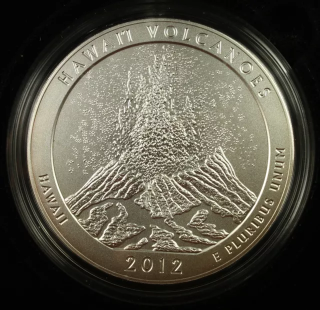 2012-P Hawaii Volcanoes - America the Beautiful 5 oz Silver Box and COA