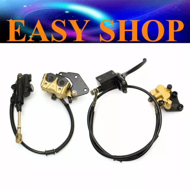 Front + Rear Hydraulic Disc Brake Caliper Pad kit 90 110cc 125cc 140cc Dirt Bike