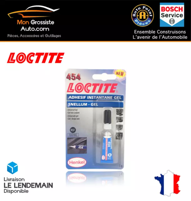 LOCTITE 454 Adhésif Instantané Colle 3 Secondes 5g Gamme PRO Réf. 303266