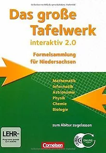 Das große Tafelwerk interaktiv 2.0 - Niedersachsen: Schü... | Buch | Zustand gut