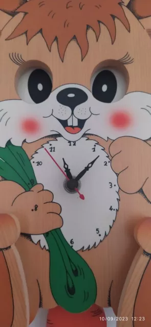 Orologio a pendolo Bartolucci coniglio per cameretta bimbi pari al nuovo