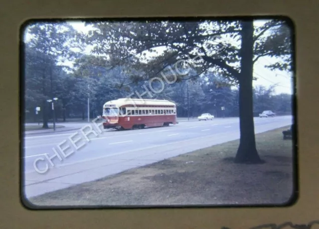 Original '50 Anscochrome Slide TTC Toronto Transit Trolley action Toronto  33V22