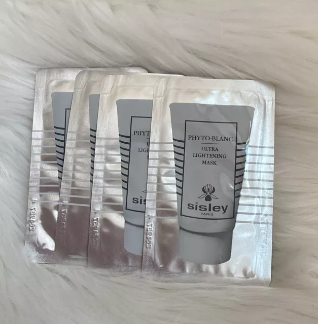 4x Sisley-Paris Phyto-Blanc Ultra Lightening Mask 0.14oz/4ml Each (Total 0.56oz)