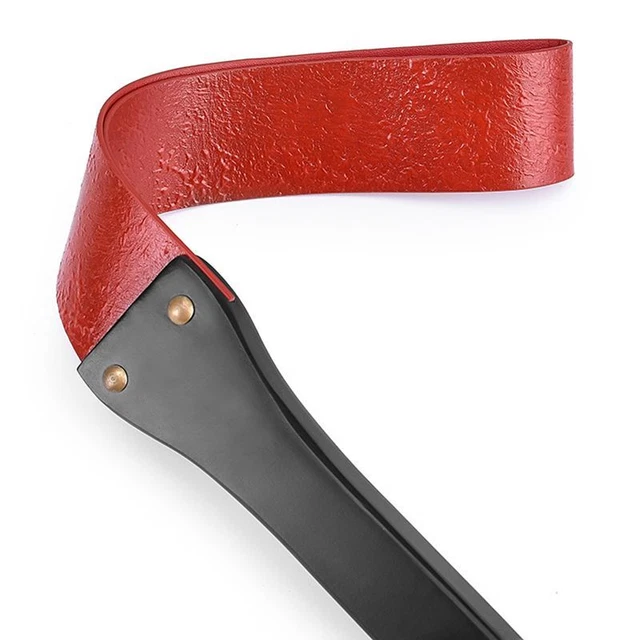 Equestrian Sports 19.3" Handwork Make Ancient Wooden Handle Red Genuine Cow