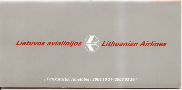 Airline Timetable - Lithuanian - 31/10/04