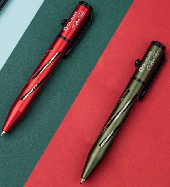 Olight O'pen Mini New Ballpoint Pen Open Red or OD Green With Refill Free UK Pos