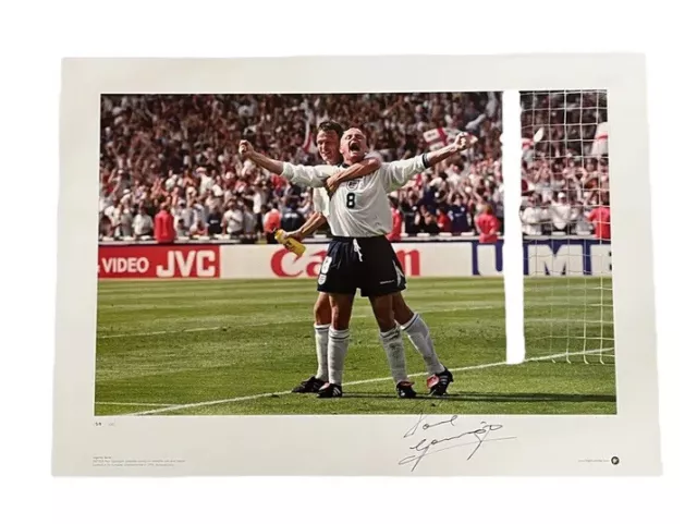 Paul GAZZA Gascoigne England HAND SIGNED Photo  BID FR £25