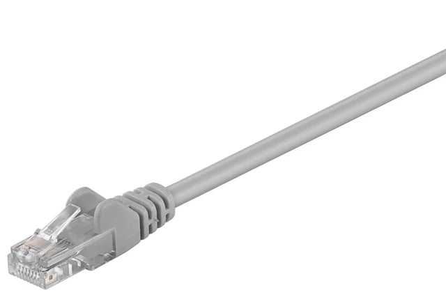 10x CAT 6 Netzwerkkabel, U/UTP; CAT 6-1000 U/UTP GRAU 10m