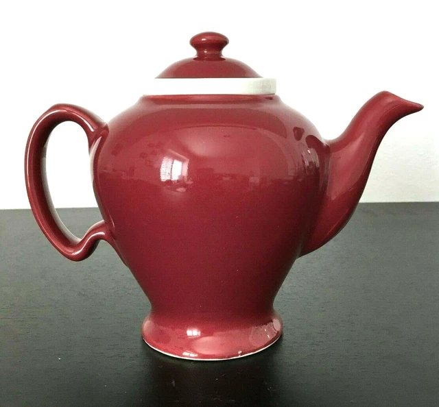 MCCORMICK TEA BALTIMORE MD Teapot with Infuser Maroon/Burgundy by Hall