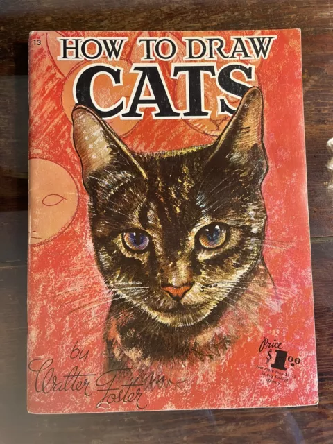 Libro de instrucciones de arte vintage para gatitos de Walter Foster #13