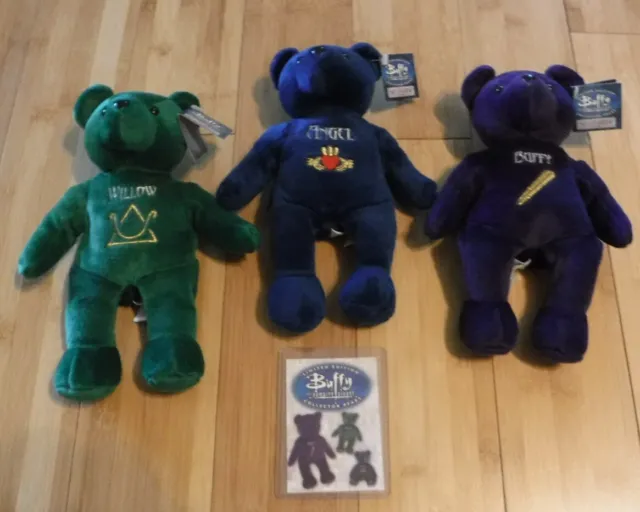 Limited Edition Buffy The Vampire Slayer Collector Bears 1999 Willow Angel set