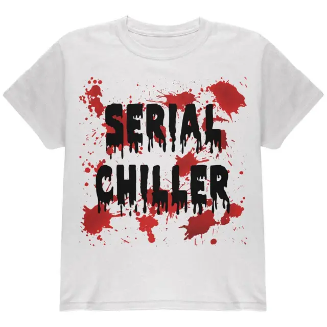 Halloween Serial Chiller Blood Splatter Youth T Shirt