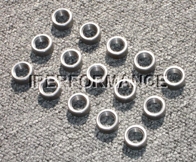 15 pack O2 Sensor Bungs (Steel), M18 x 1.5 Thread, Weld On, Oxygen Sensor Bung