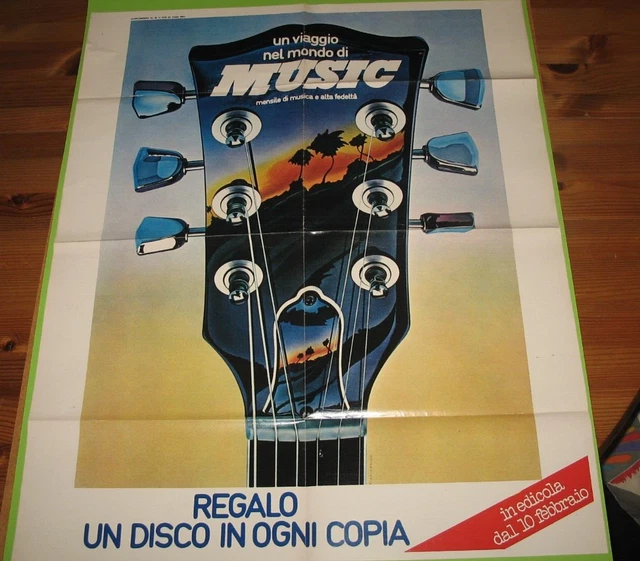 Ciao 2001 Supplemento Poster Promo Rivista "Music"Anno 1979