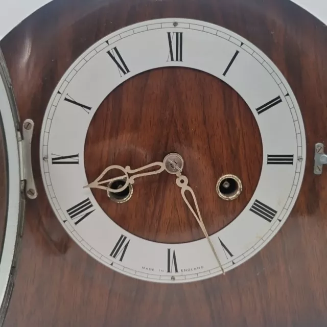 Vintage Smiths Enfield Striking Mantle Clock in Working Order 1950s 3