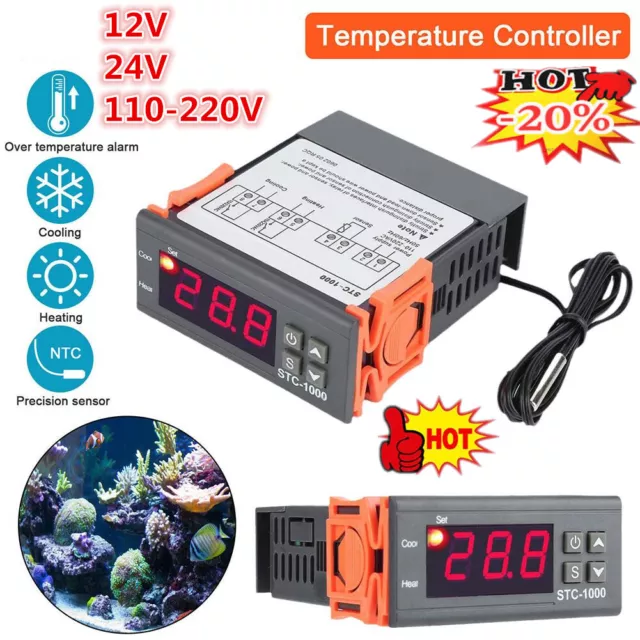 Universal 12V 24V 220V Digitaler Temperaturregler für