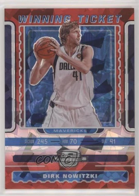 2019-20 Contenders Optic Winning Tickets Red Cracked Ice Prizm Dirk Nowitzki HOF