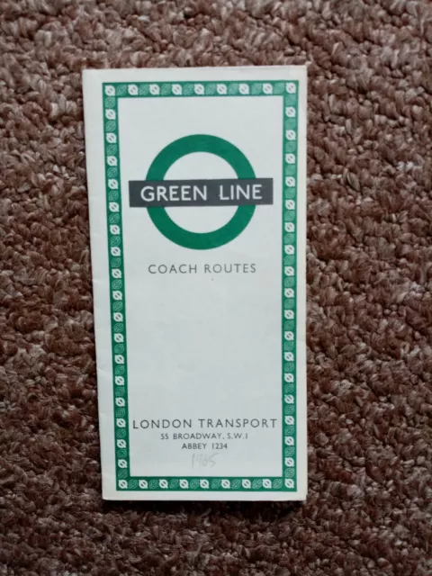 London Transport Winter 1965 Green Line Coach Routes Bus Map And Route Guide