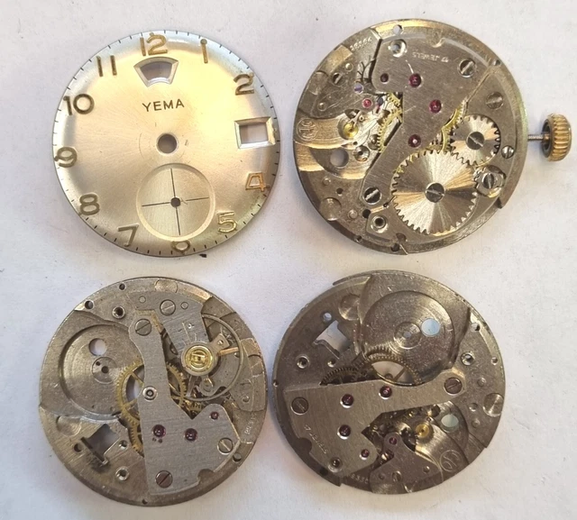 Lot De 2 Mouvements De Montre Automatique JEJ Jeambrun - Pour Pièces Ou Réparation - Occasion