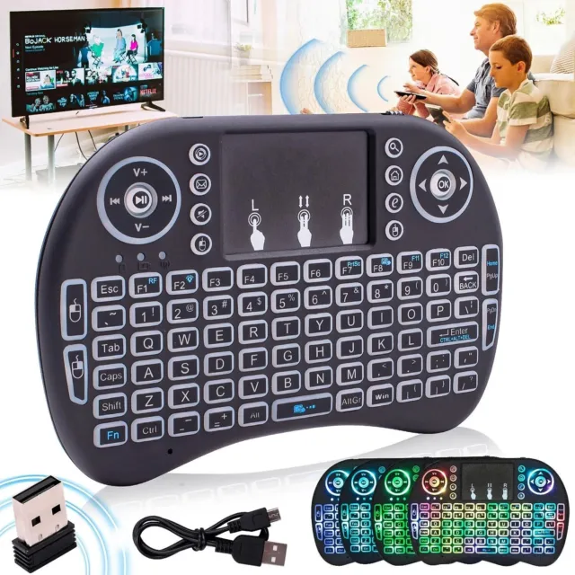 NEW Mini Wireless Remote Keyboard Mouse for Samsung LG Smart TV Android TV Box✔