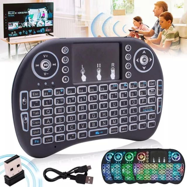 NEW Mini Wireless Remote Keyboard Mouse for Samsung LG Smart TV Android TV Box✔