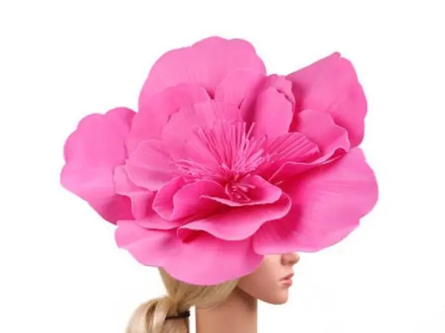 Stunning Large Hot Pink Flower Fascinator On Matching Headband, Spring Races