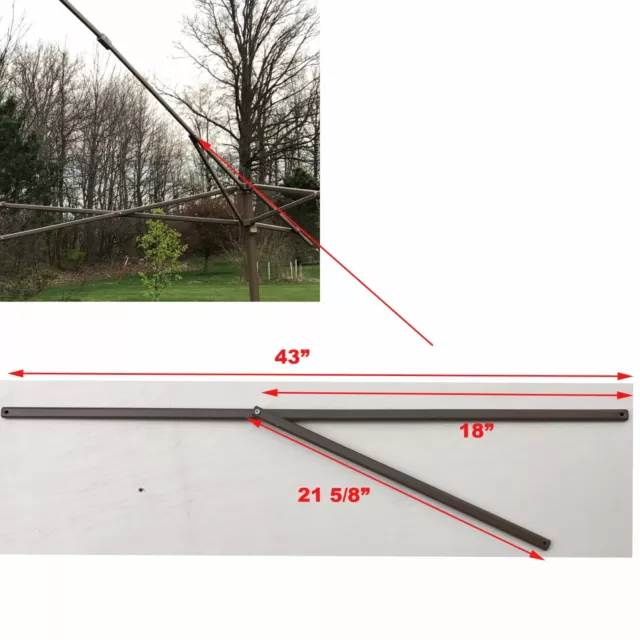 Chapter 13' x 13' Pagoda Straight Leg Canopy/Gazebo 2 PEAK TRUSS Bars Parts