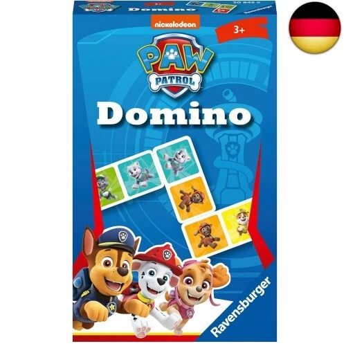 Ravensburger Mitbringspiel - 20845 - Paw Patrol Domino - Das bekannte Legespiel