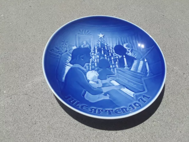1971 B&G Bing Grondahl CHRISTMAS PLATE Jule After DENMARK Copenhagen Collectible