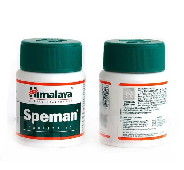 Speman Himalaya 1 BOX 60 TABLETS ORGANIC MEN'S HEALTHS CARE