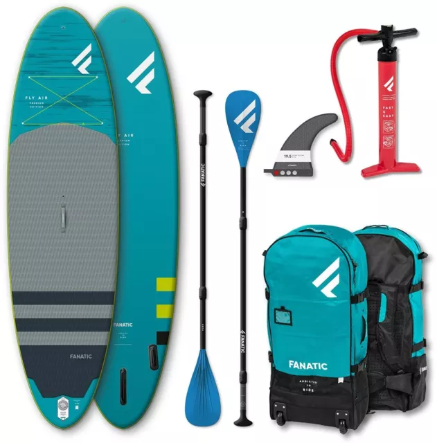 FANATIC FLY AIR PREMIUM 10,8 SUP 2024 inkl. PURE ADJUSTABLE 3-Piece Paddel