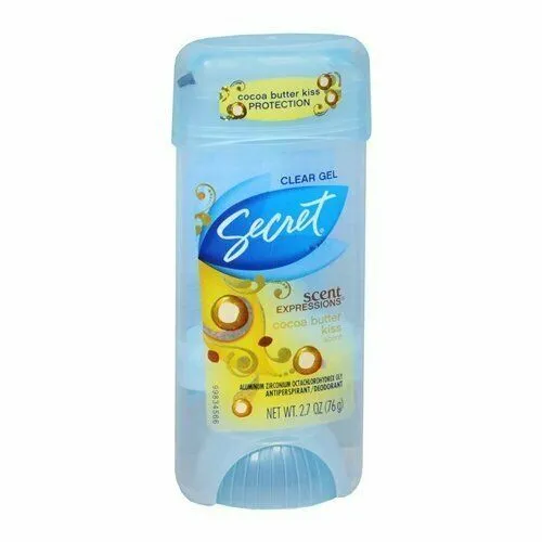 Secret Clear Gel antitranspirante y desodorante aroma a mantequilla de cacao 2,6 oz paquete de 6