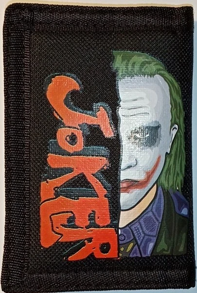 JOKER Premium Tri-Fold Nylon Wallet Note & Coin Zip Pocket + 6 Card Slots