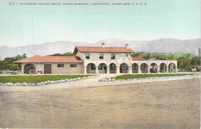 Southern Pacific Depot, Santa Barbara, Ca., Coast Line, S. P. R. R.