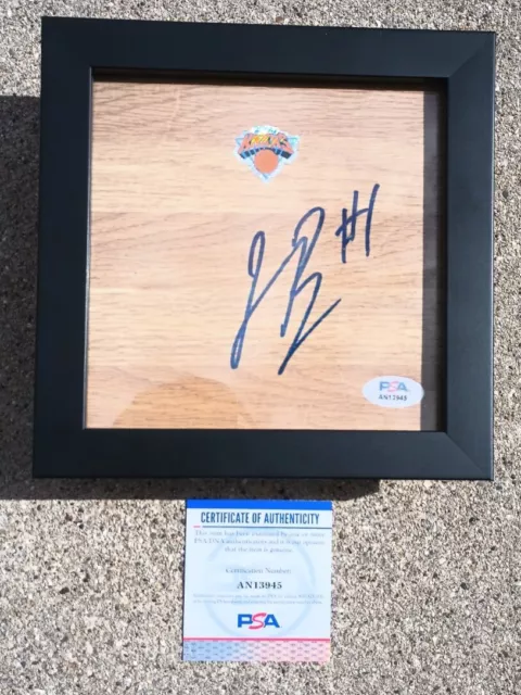 JALEN BRUNSON Knicks SIGNED & FRAMED Floor PSA COA NEW YORK B