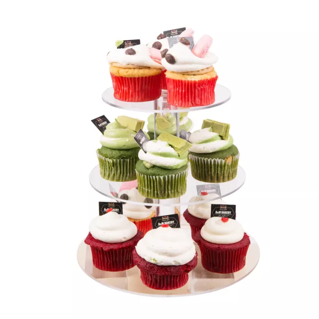 3/4/5/Tier Acrylic Round Cupcake Stand Cake Plate Tree Birthday Wedding Party